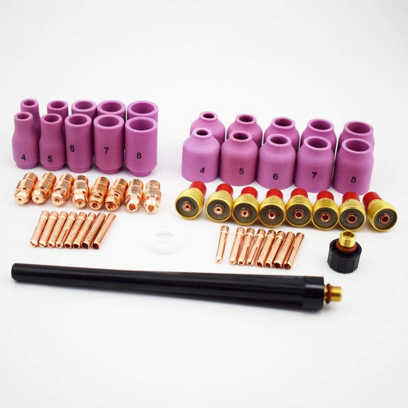 BWP B.W.P 55PCS Consumables Kit For WP-9 WP-20 WP-25 Series TIG Welding Torch 13N 53N Nozzles - Image 1